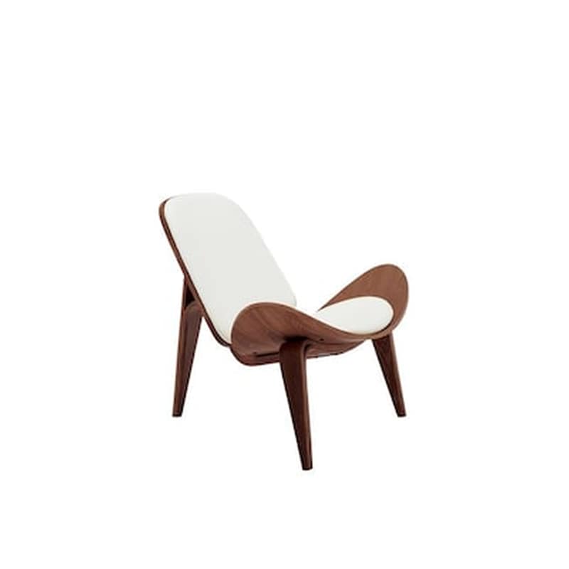 WOODWELL Taylor Πολυθρόνα Καρυδί Pu Άσπρο C54252