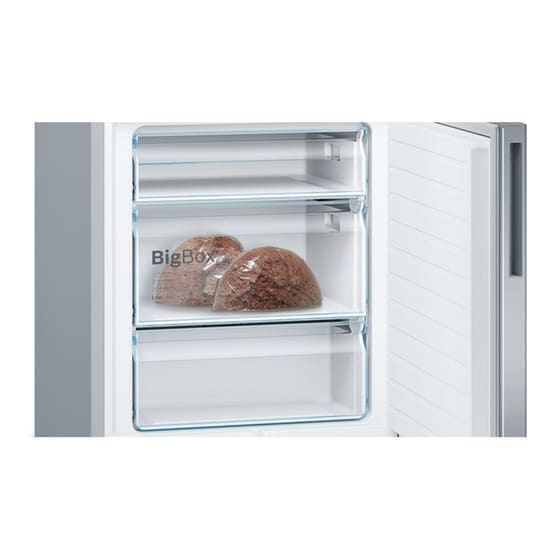 BOSCH KGE49AICA Low Frost 419 Lt Brushed Steel Antifinger Ψυγειοκαταψύκτης image 6