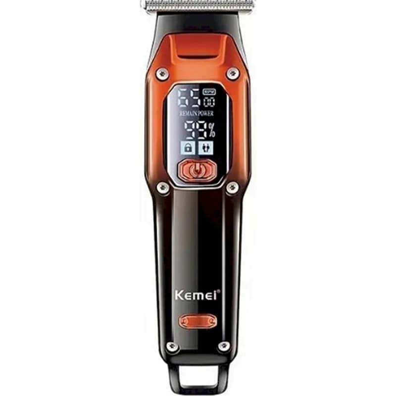 KEMEI Κουρευτική Μηχανή Kemei KM-658 Μαύρο/Πορτοκαλί