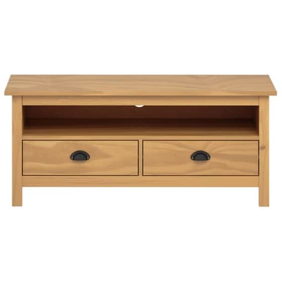 Έπιπλο Τηλεόρασης VidaXL Ξύλο Πεύκου 110x40x47cm - Καφέ Μελί image 2