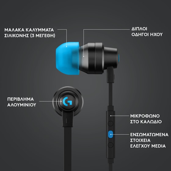 Logitech G G333 Gaming Earphones Μαύρα image 7