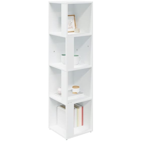 Ραφιέρα VidaXL Γωνιακή από Μοριοσανίδα 33x33x132 cm - Λευκό image 5