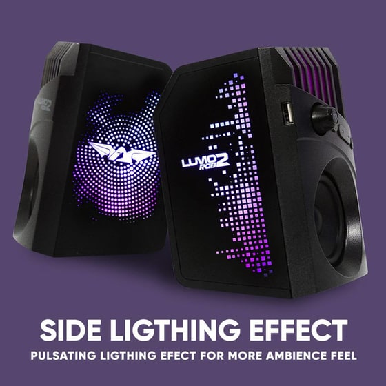 Ηχεία 2.0 Armaggeddon Lumo 2 20W - Μαύρο image 4