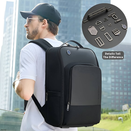 Τσάντα Laptop Arctic Hunter B00403 15.6" Αδιάβροχη - Μαύρο image 4