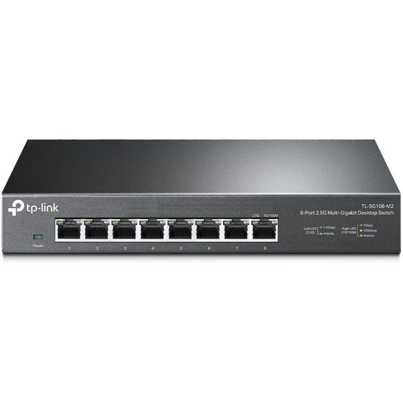 TP-Link TL-SG108-M2 Network Switch Unmanaged L2 Gigabit Ethernet (2.5 Gbps) 8-Port Support