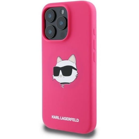 Θήκη Apple iphone 16 Pro Max - Karl Lagerfeld  Silicone Choupette Head Print - Ροζ image 2