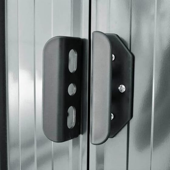 Vidaxl Αποθήκη Κήπου Γκρι 204 X 132 X 186 Εκ. Μεταλλική image 1