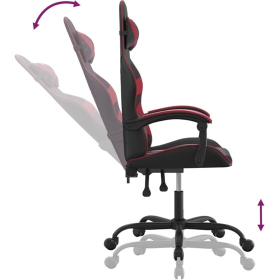 Καρέκλα Gaming VIDAXL 349550 από Τεχνητό Δέρμα - Μαύρο image 7