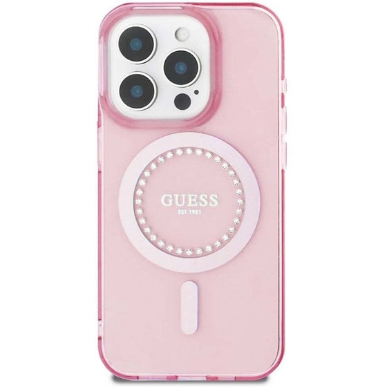 Θήκη Apple iPhone 16 Pro Max Guess Rhinestones - Ροζ image 1