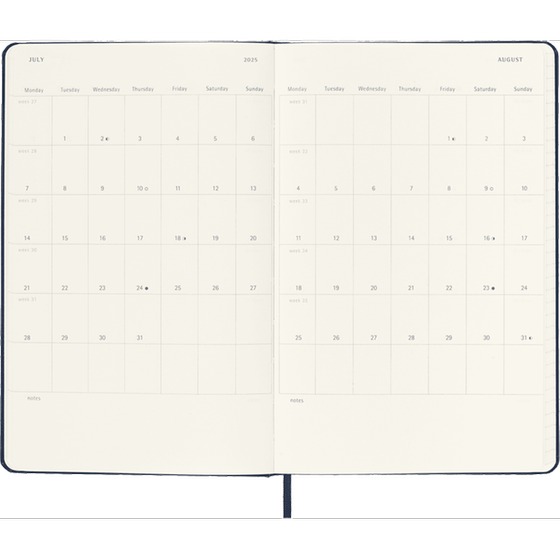 Ακαδημαϊκό Ημερολόγιο Εβδομαδιαίο Moleskine 2024-25 18Μ Large Sap. Blue Hard image 4