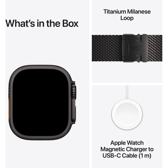 Apple Watch Ultra 4 GPS + Cellular 49mm Black Titanium Case with Black Titanium Milanese Loop - S image 6