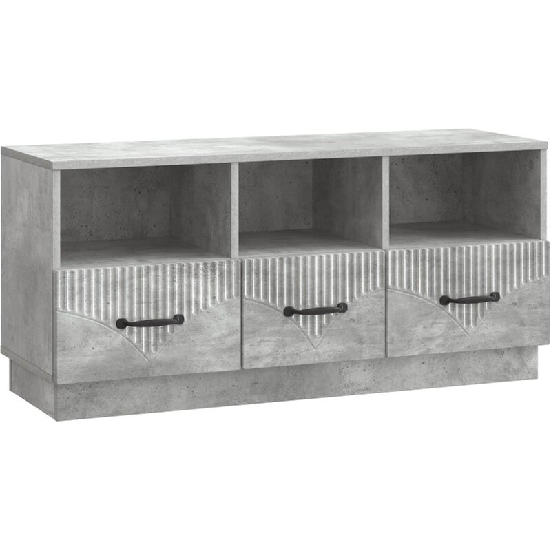 Έπιπλο Τηλεόρασης VidaXL με Συρτάρι 102x34.5x47 cm - Γκρι Σκυροδέματος