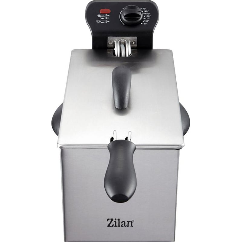 ZILAN ZILAN ZLN1819 με Καπάκι 1500 W 3 L Ασημί Φριτέζα Λαδιού