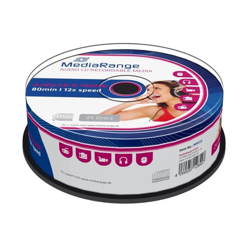 Δίσκοι CD/DVD MediaRange CD-R 700MB 25τμχ