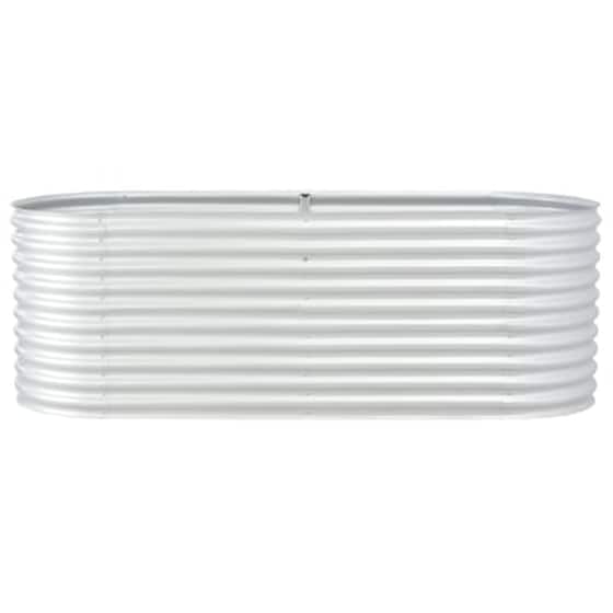 Vidaxl Ζαρντινιέρα Υπερυψωμένη Ασημί 240x80x81 Εκ. Γαλβανισμ. Χάλυβας image 3