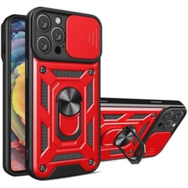 Θήκη Apple iPhone 15 Pro Max - Bodycell Armor Slide Ring Holder - Red