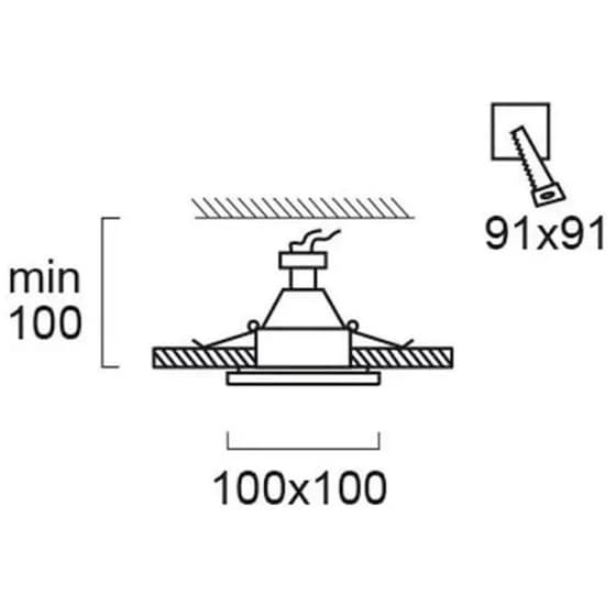 Σποτ Χωνευτό Viokef Artsi 4208000 από Χάλυβα - Λευκό image 1