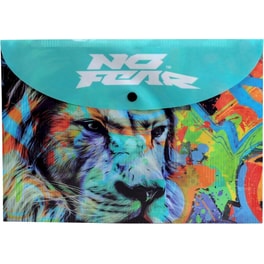 Φάκελος No Fear με Κουμπί A4 Fluo Lion