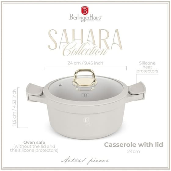 Κατσαρόλες BERLINGER HAUS BH7787 24 cm 4.4 L Μπεζ image 2