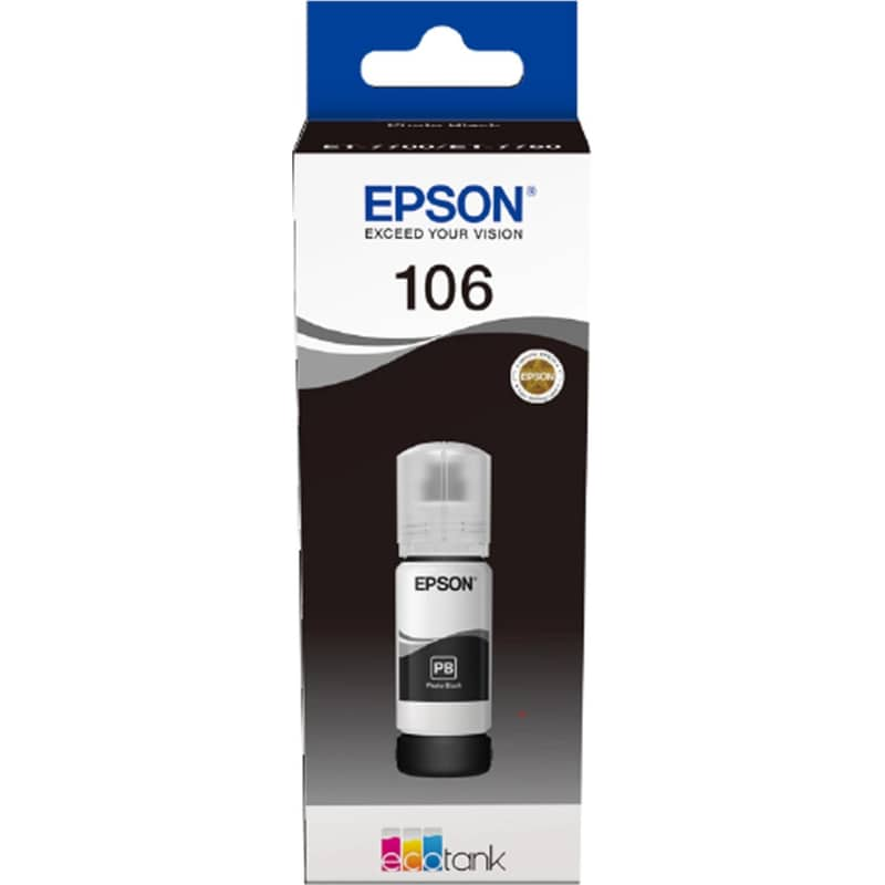 Epson 106 Μαύρο Μελάνι Εκτυπωτή C13T00R140 φωτογραφία