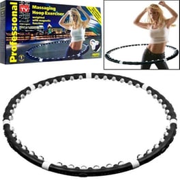 Hula Hoop/ Στεφάνι γυμναστικής 98cm με Mαγνητικές Μπάλες - Μαύρο