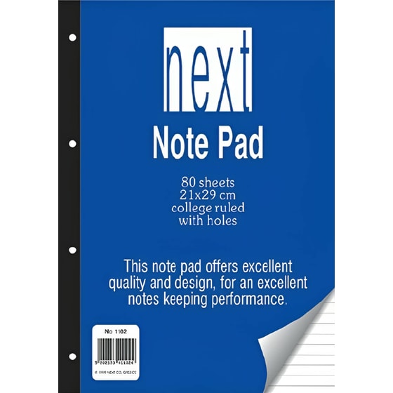 Μπλοκ NEXT Α4 Μπλε με Τρύπες (1 Τεμάχιο) image 0