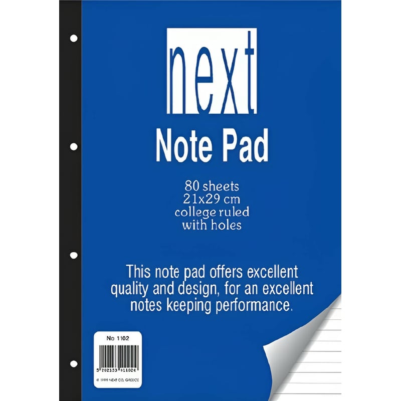 Μπλοκ NEXT Α4 Μπλε με Τρύπες (1 Τεμάχιο) NEXT