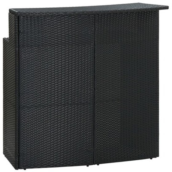 Vidaxl Σετ Επίπλων Μπαρ Κήπου 5 Τεμαχίων Μαύρο Με Μαξιλάρια image 5