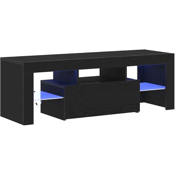 Έπιπλο Τηλεόρασης VidaXL με LED 120 x 35 x 40 cm - Μαύρη Οξιά image 3
