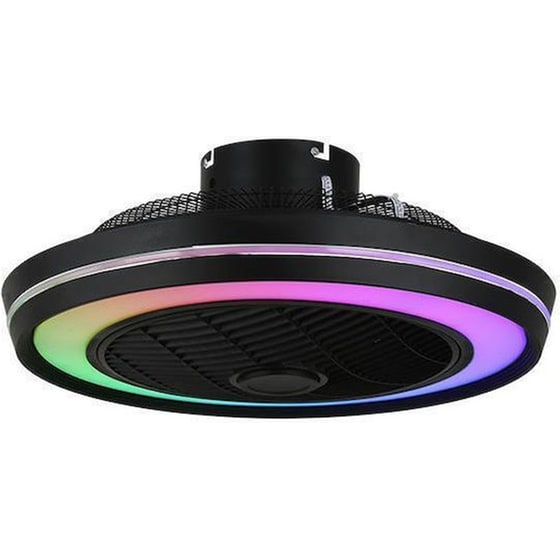 ΕUROLAMP 300-25045 Ανεμιστήρας Οροφής  Με Φως Led  Τηλεχειριστήριο 51εκ. 35W Μαύρο image 0