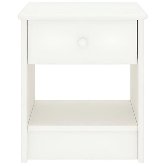 Κομοδίνο Vidaxl Από Μασίφ Ξύλο Πεύκου 35x30x40 cm - Λευκό image 2