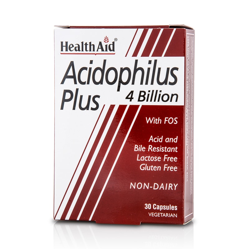 Health Aid - Acidophilus Plus 4 Billion With Fos - 30caps