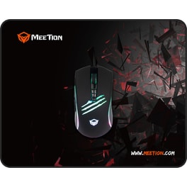 Meetion C011 RGB Gaming Ενσύρματο Ποντίκι + Mousepad Μαύρο