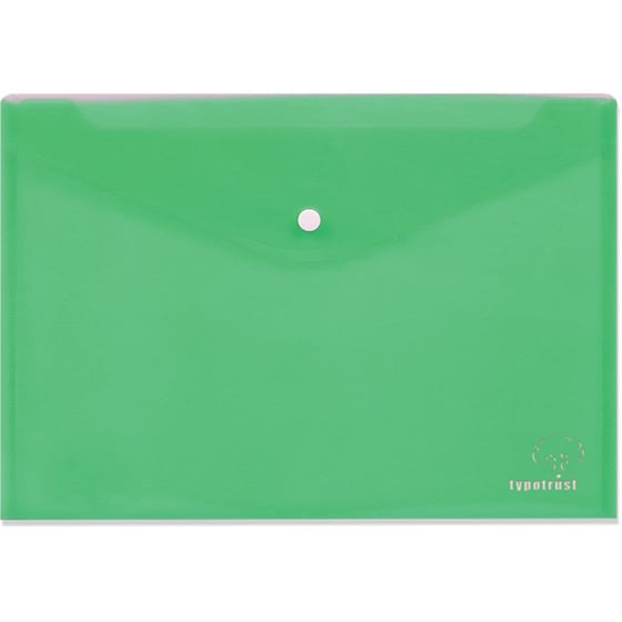 Φάκελος Typotrust με Κουμπί Α4 Πράσινο image 0