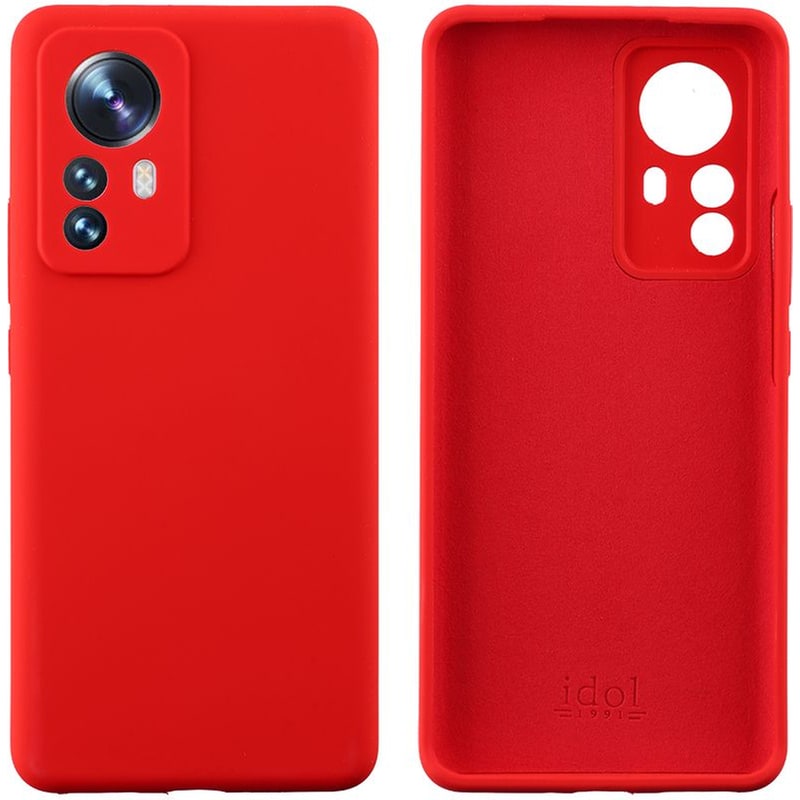 IDOL1991 Θήκη Xiaomi Xiaomi 12 Pro - Idol1991 Velvet TPU Full Cmera Protection - Red