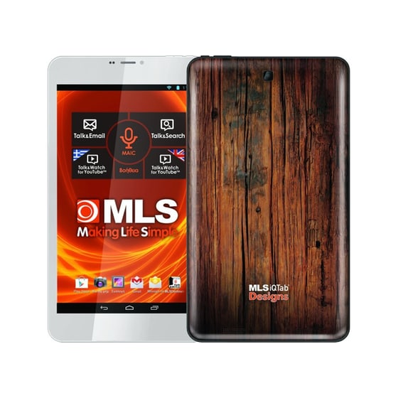 MLS iQTab Designs Tablet 8" 8GB Wood Texture Deep image 0