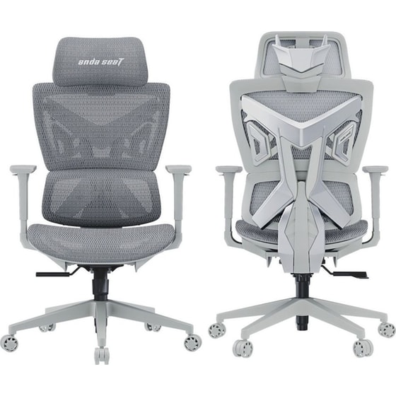 Καρέκλα Gaming/ Γραφείου Anda Seat X-Air Mega XL από Ύφασμα Mesh - Γκρι image 1