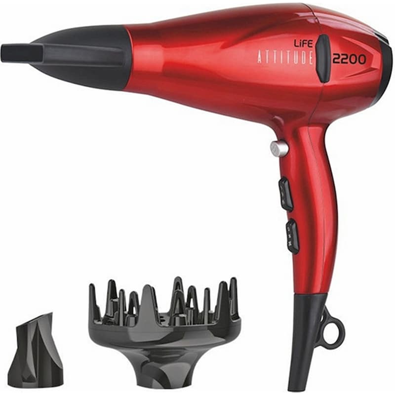 LIFE Attitude Σεσουάρ Μαλλιών 2200 W Κόκκινο LIFE