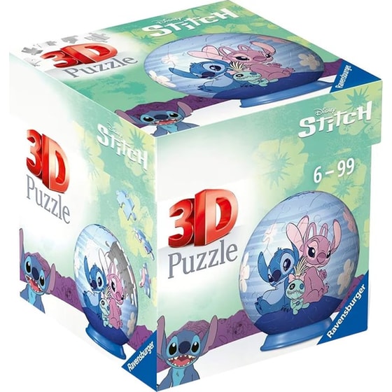 3D Παζλ Ravensburger Disney Stitch (55 Κομμάτια) 3 Σχέδια 1 Τμχ - Τυχαία Επιλογή Σχεδίου image 2