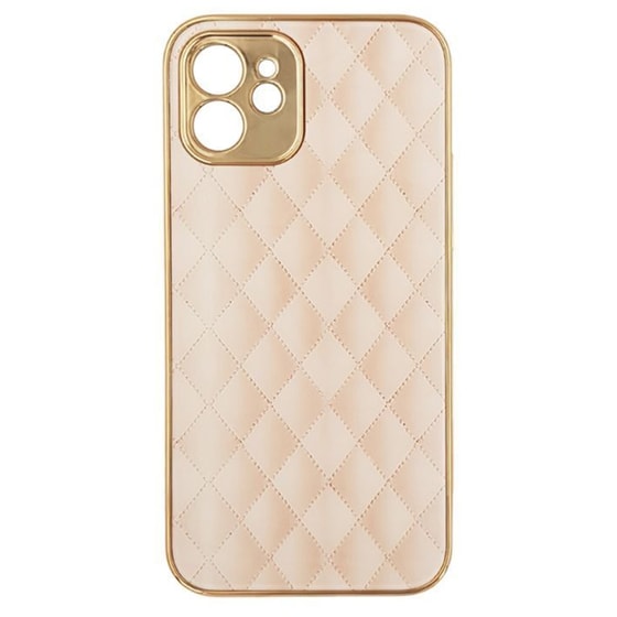 Θήκη Apple iPhone 12 - GΚΚ Electroplate Glass Case - Μπεζ image 0