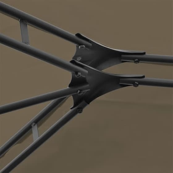 Τέντα Vidaxl Ατσάλι με Κουρτίνες 4x3m - Taupe image 3