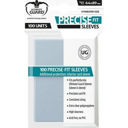 Ultimate Guard Precise-fit Standard Size Sleeves - Clear (100 Sleeves)