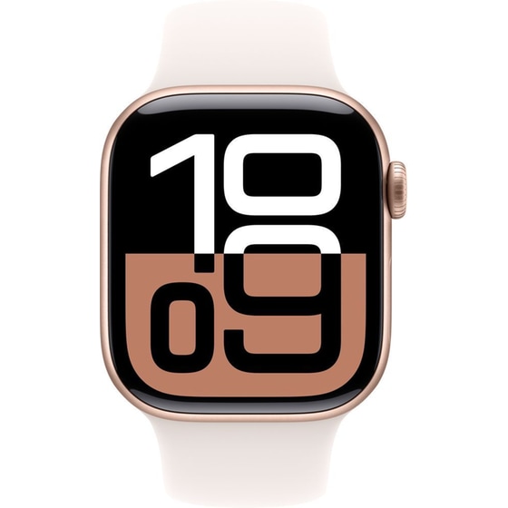 Apple Watch Series 10 GPS + Cellular 42mm Rose Gold Aluminum Case with Light Blush Sport Band - S/M image 1