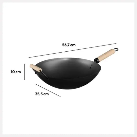 Τηγάνι Wok 5FIVE 111304 35 cm Μαύρο image 2