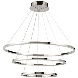 Φωτιστικό Οροφής Led Dimmable Homelighting Olympic 77-8122 από Αλουμίνιο - Ασημί