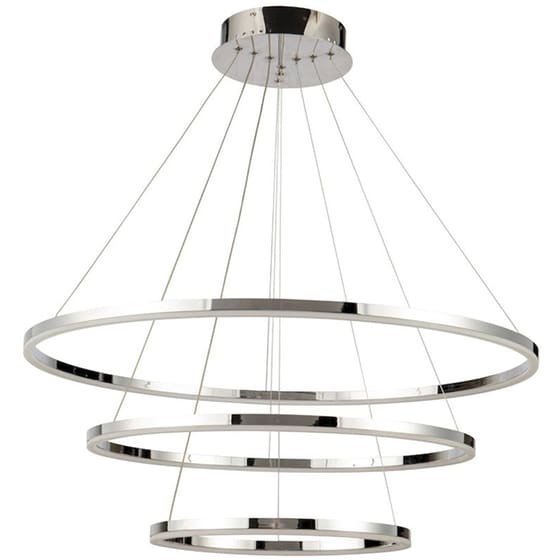 Φωτιστικό Οροφής Led Dimmable Homelighting Olympic 77-8122 από Αλουμίνιο - Ασημί image 0