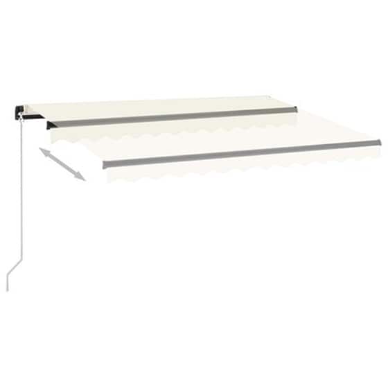 Τέντα Vidaxl Συρόμενη Χειροκίνητη με LED 350x250cm - Κρεμ image 3