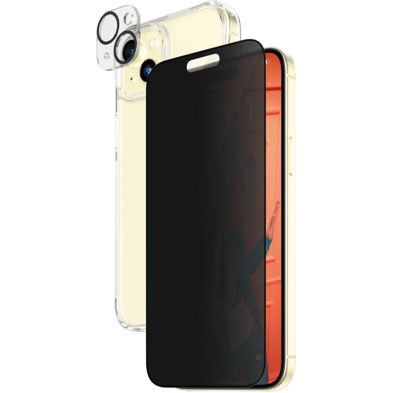 Θήκη Προστασία Οθόνης / Καμερών Apple iPhone 15 Plus - PanzerGlass Privacy Bundle Hardcase with D30 - Διάφανο