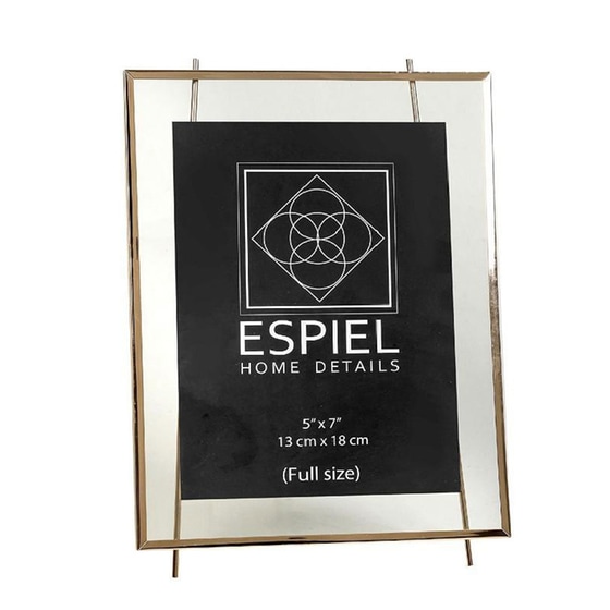 Κορνίζα Espiel Fam501 Μεταλλική 10x15 cm - Χρυσή image 0