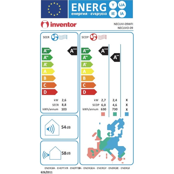 INVENTOR Neo Eco NECUVI-09WFI Κλιματιστικό Inverter 9.000 BTU A+++/A+++ με Ιονιστή και WiFi Standard image 7
